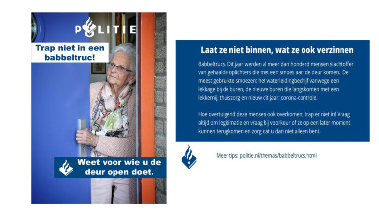 Hoe voorkom je de babbeltruc?