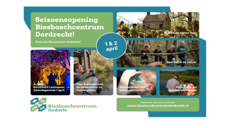 Feestelijke seizoensopening bij Biesboschcentrum Dordrecht 1 & 2 april