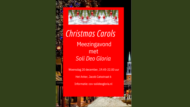 20 December – Meezingavond met Soli Deo Gloria