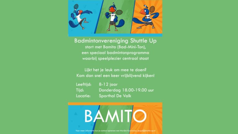 Shuttle Up Bamito jeugdprogramma