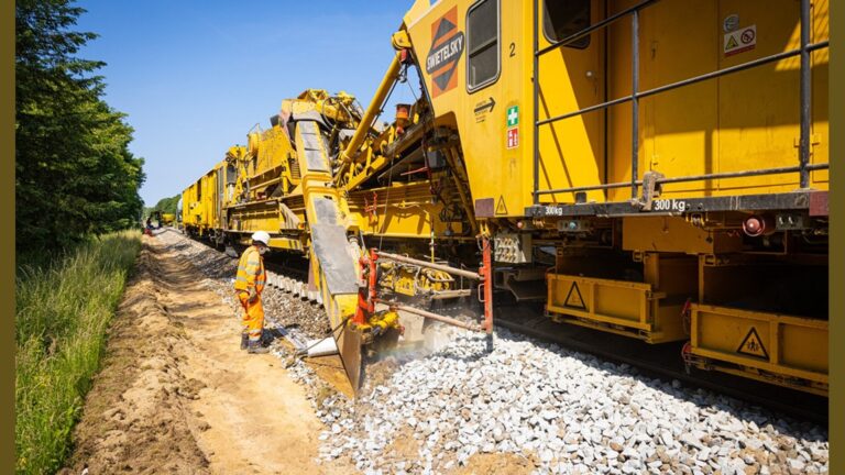 ProRail werkt aan het spoor: Overweg Binnendams afgesloten