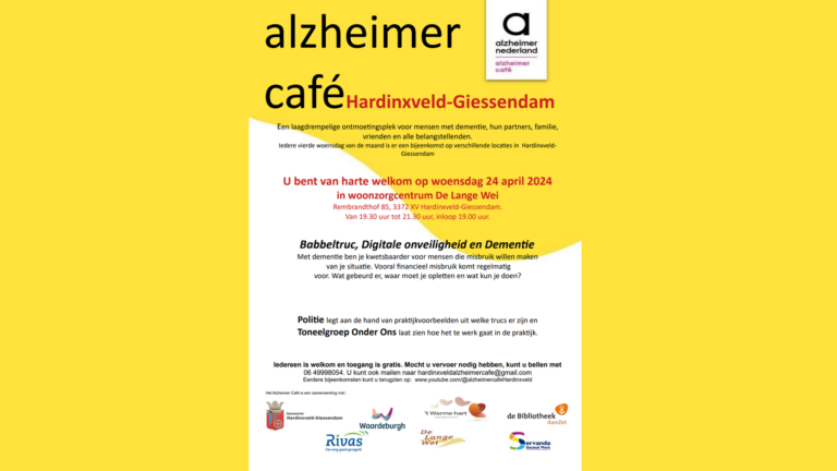 24 April – Alzheimercafe