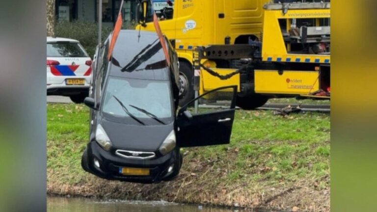 Automobilist verliest macht over stuur en belandt in water