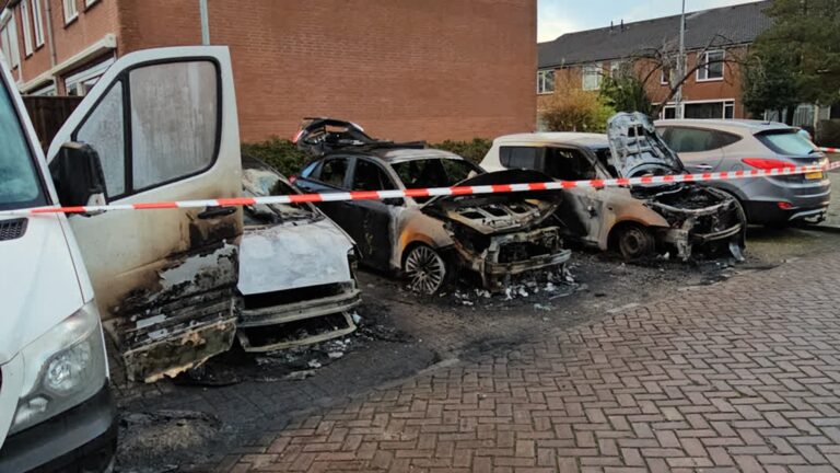 Vlammenzee in geparkeerde auto’s: ‘Het was een behoorlijke fik’