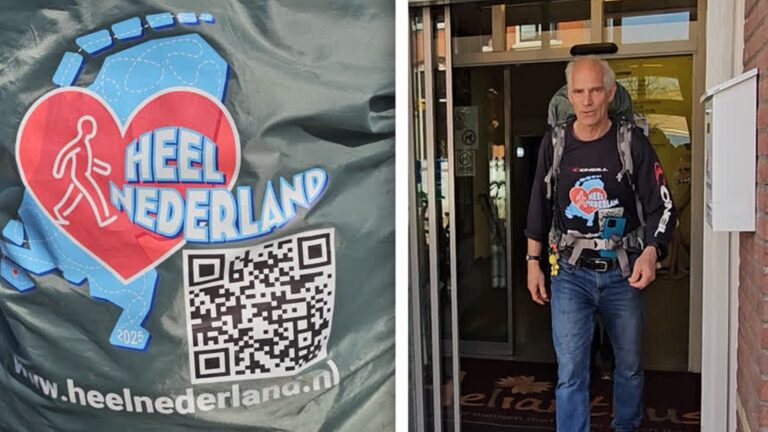 Voor overleden vrouw en familie: Frank bezoekt lopend alle Nederlandse gemeenten