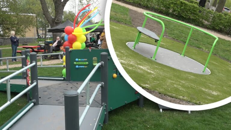 In je rolstoel op de draaimolen: Papendrecht opent inclusieve speeltuin