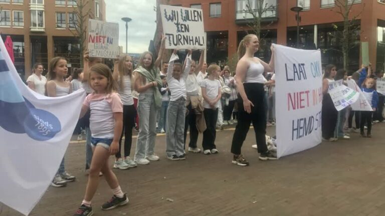 Demonstratie voor eigen turnhal: ‘Wij verdienen een serieuze plek’