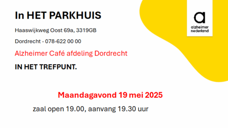 19 Mei – Alzheimercafe Dordrecht
