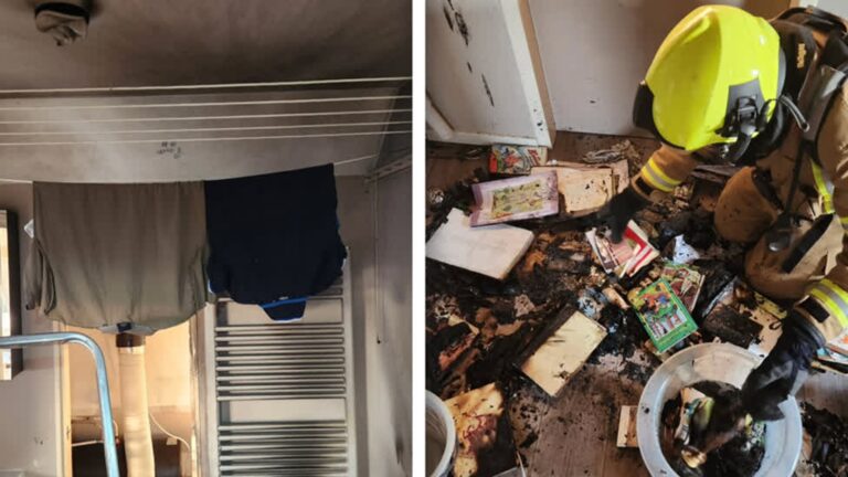 Brand in slaapkamer, bewoner op tijd wakker door rookmelder