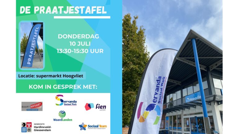 10 Juli – Praatjestafel bij Supermarkt Hoogvliet