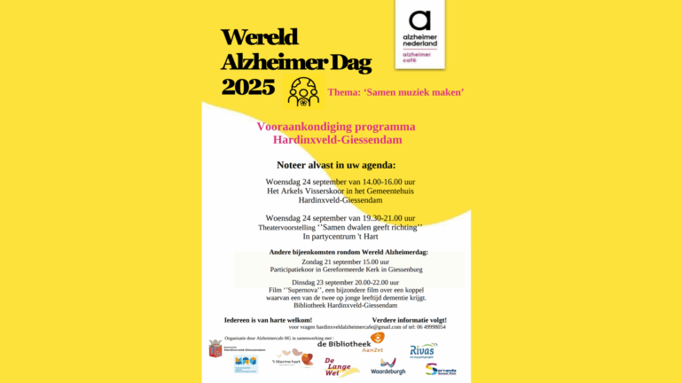 September – Wereld Alzheimer Dag 2025