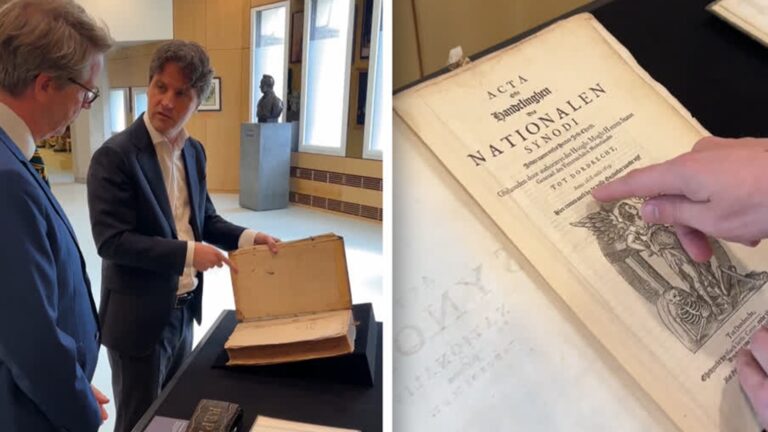 Tweede Kamer ontvangt eeuwenoud Dordts Synodeboek van Henri Bontenbal
