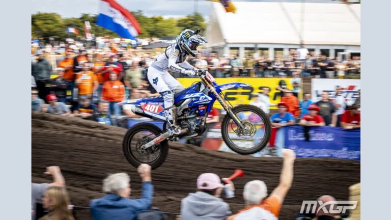 Motocrosser Van Drunen tweede bij GP van Nederland na thriller in het zand