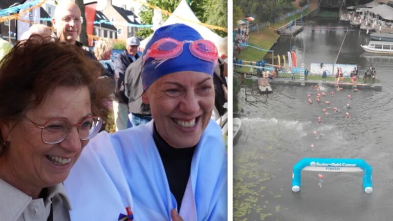 Ingeborg deed voor haar zieke zus Barbara mee aan Swim to Fight Cancer