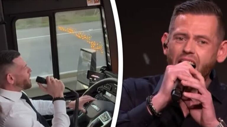 Zingende buschauffeur Rick raakt duizenden met cover van Unchained Melody