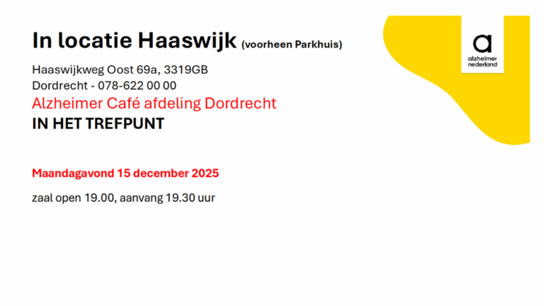 15 december – Alzheimercafe