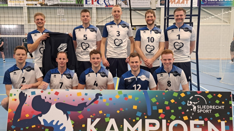 Heren 5 eerste kampioen Sliedrecht Sport dit seizoen bij de senioren