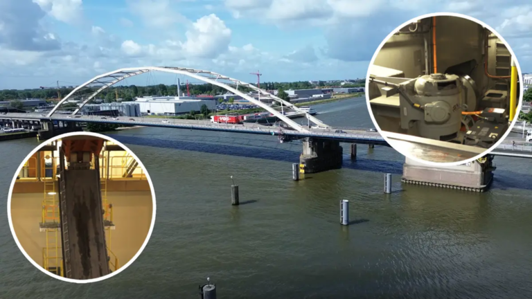 Deze grote machineruimte wordt onder handen genomen tijdens lange afsluiting brug