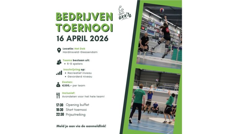 Doe mee aan het OKK’70 Bedrijventoernooi